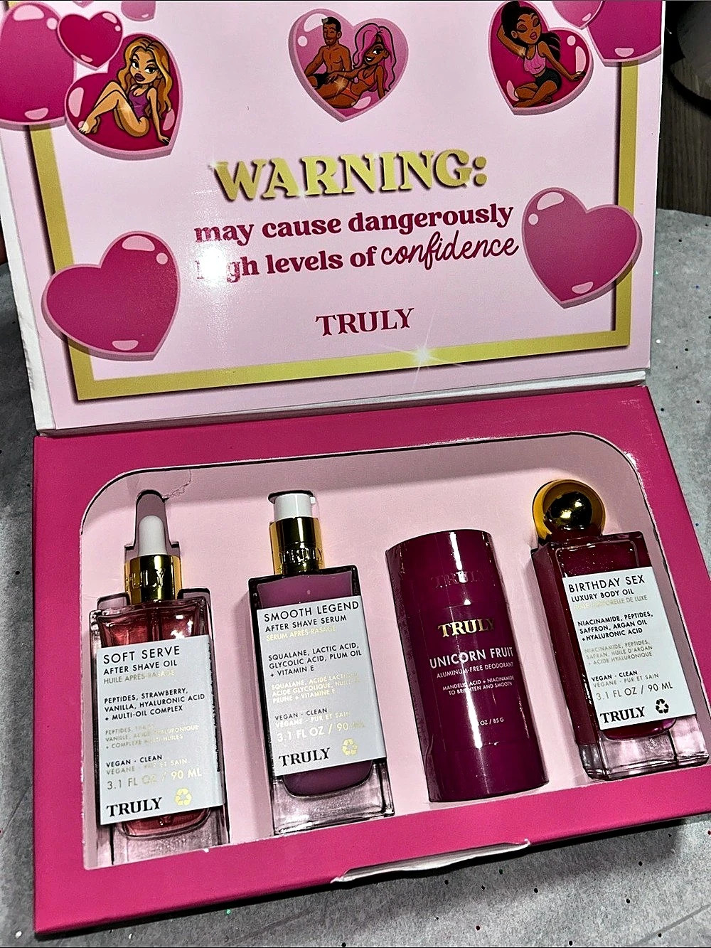 Truly The Bestie Celebration Body Care Gift Set Pink Purple NWT